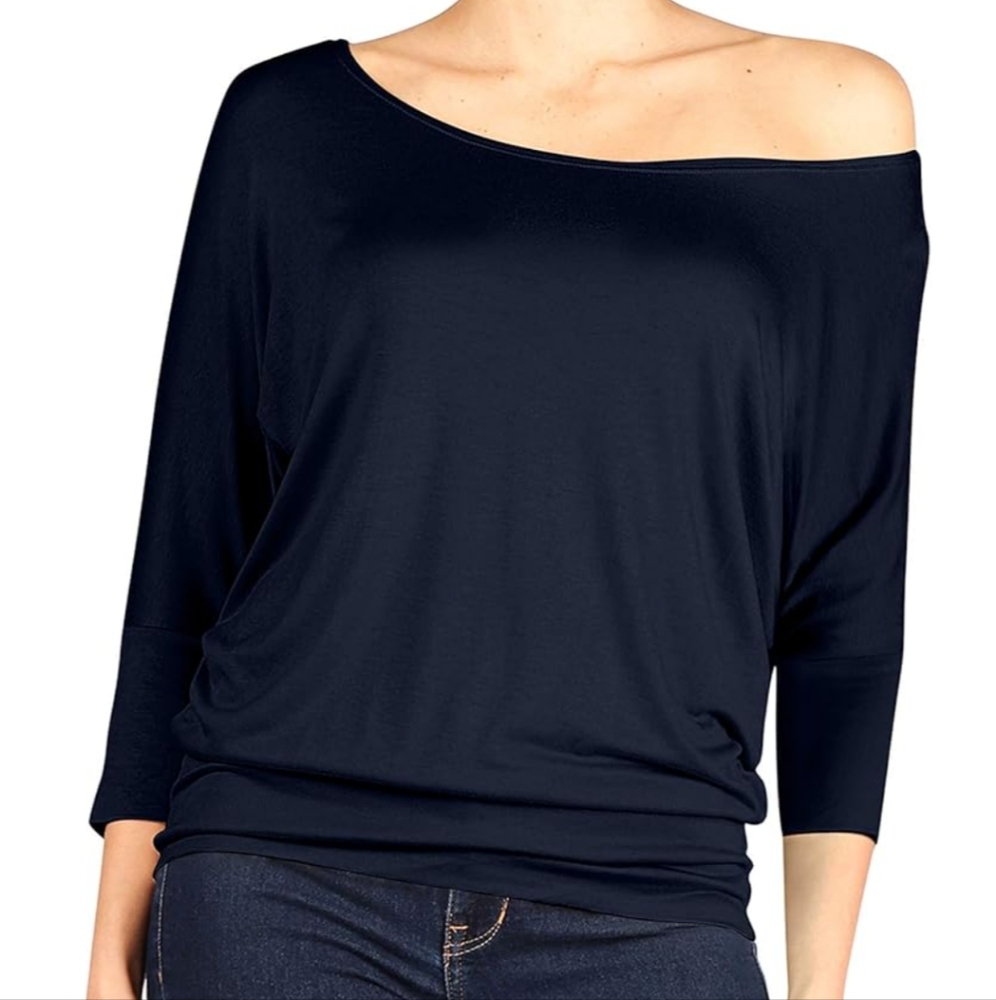 Simlu Women’s Blue Dolman Sleeve Top Size XL 💙